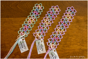 3 floral bookmarks