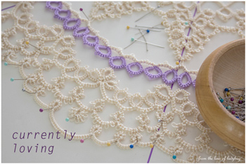 Cream and Lavendar doily