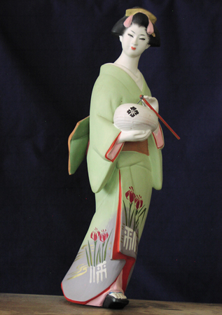 Japanese Porcelian Girl with Lantern
