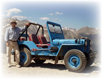 Mike and the Blue Mule on Mt. Princeton