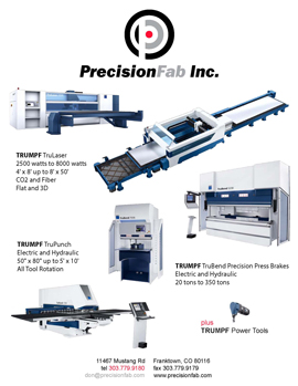 PrecisionFab, Inc., linecard front