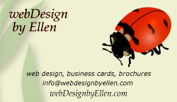 webDesign by Ellen, business card